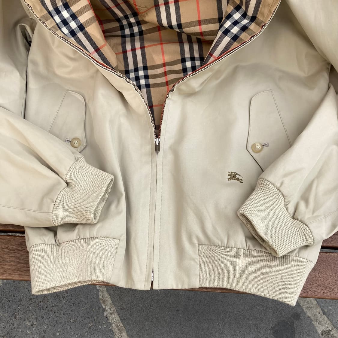 Burberrys 버버리 노바체크 해링턴 블루종 자켓 상품이미지5