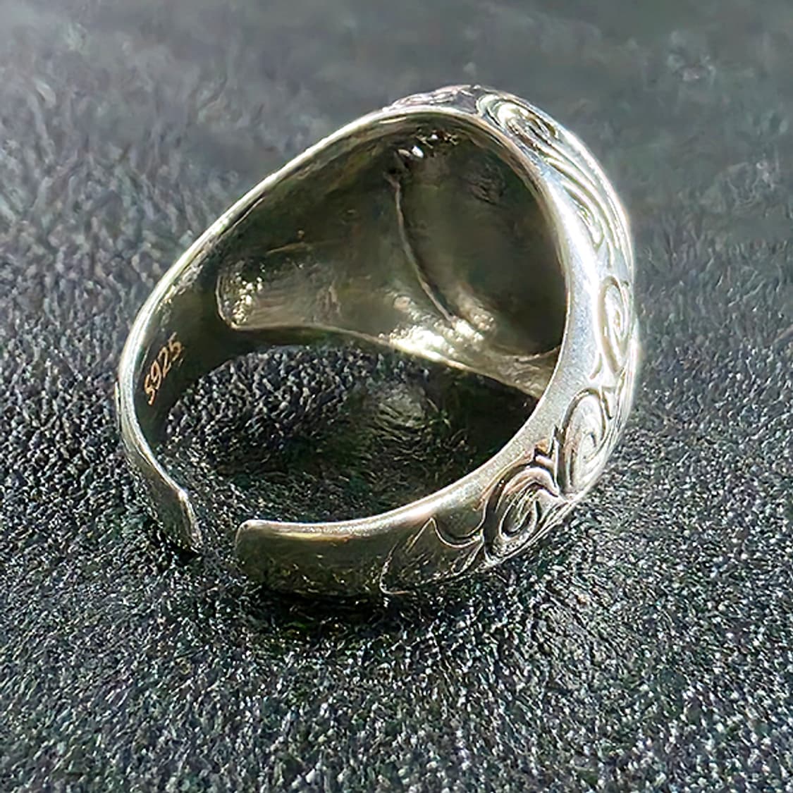 Virgin Mary 실버 빅사이즈 남자 빈티지 천주교 기독교 기도 반지 상품이미지4