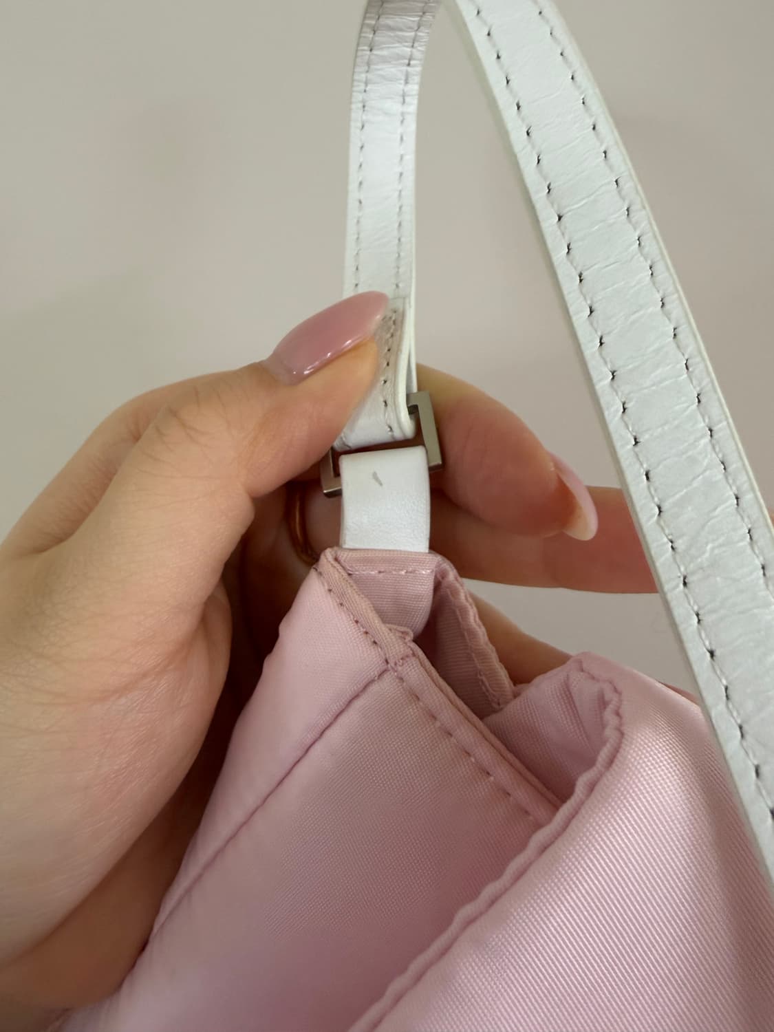 레스트앤레크레이션 핑크 나일론 숄더백 (새제품) 상품이미지6