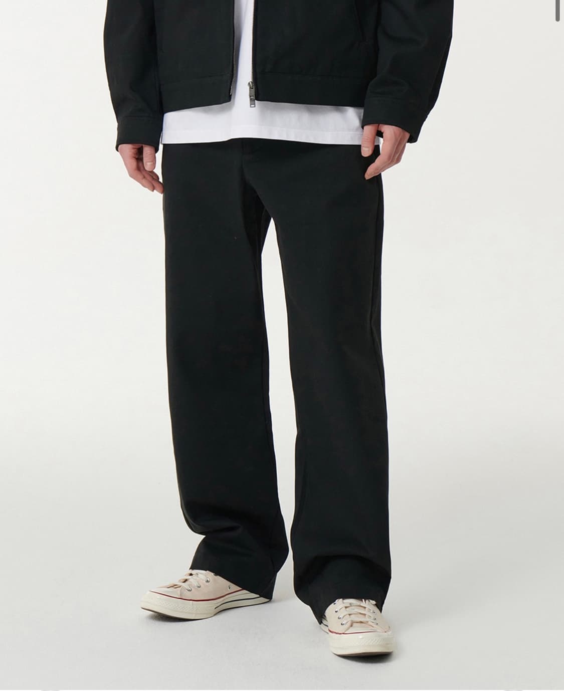 무신사스탠다드 헤비웨이트 CP 와이드 치노 팬츠 [블랙] 30 상품이미지1