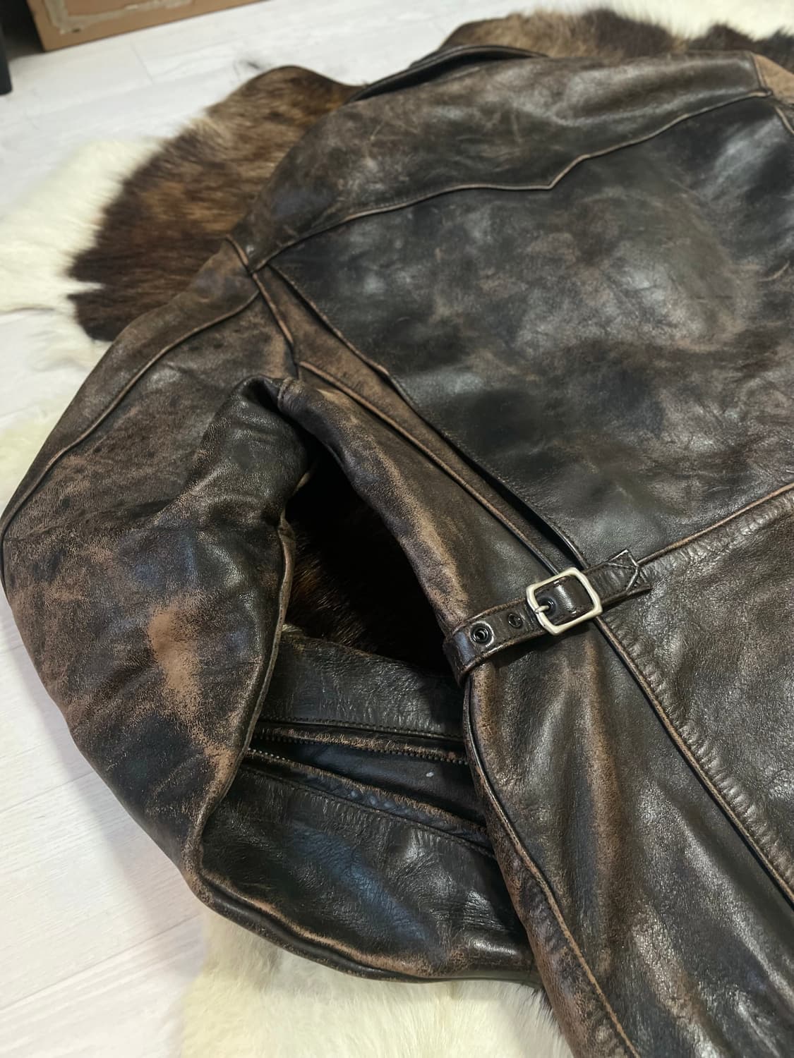 Dagda leather 30's sports jacket/ 부코,맥코이 상품이미지5