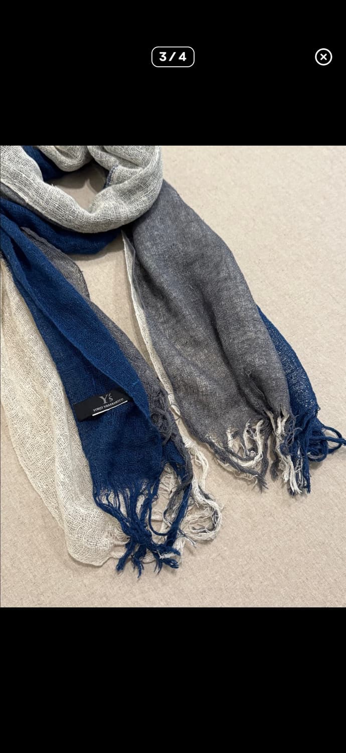 요지야마모토 린넨 레이어드 머플러 상품이미지3