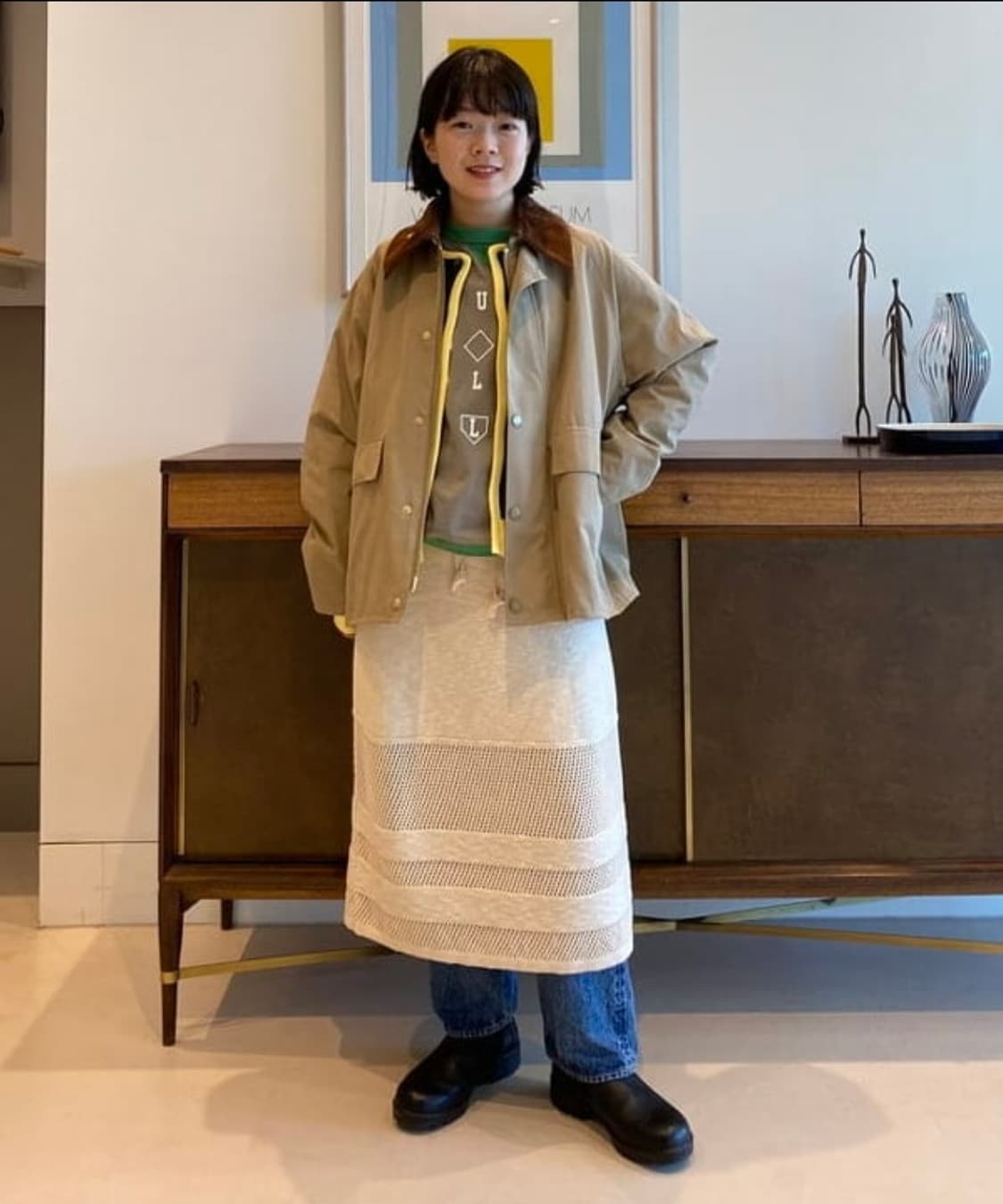 빔즈보이 메시 햄 니트 스커트 상품이미지7