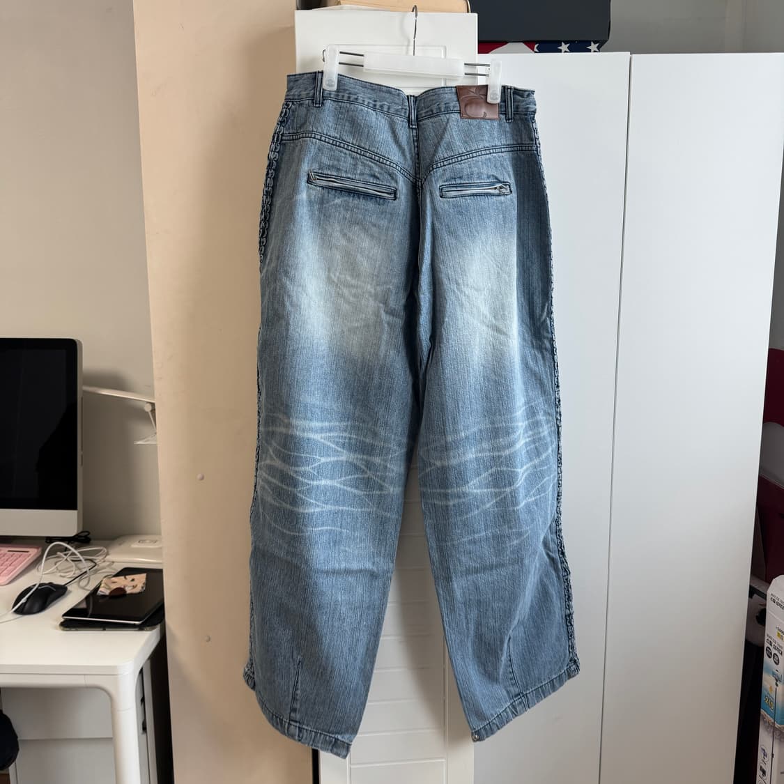 [새상품]ETCE 스모킹 배기 데님진 블루 L 상품이미지2