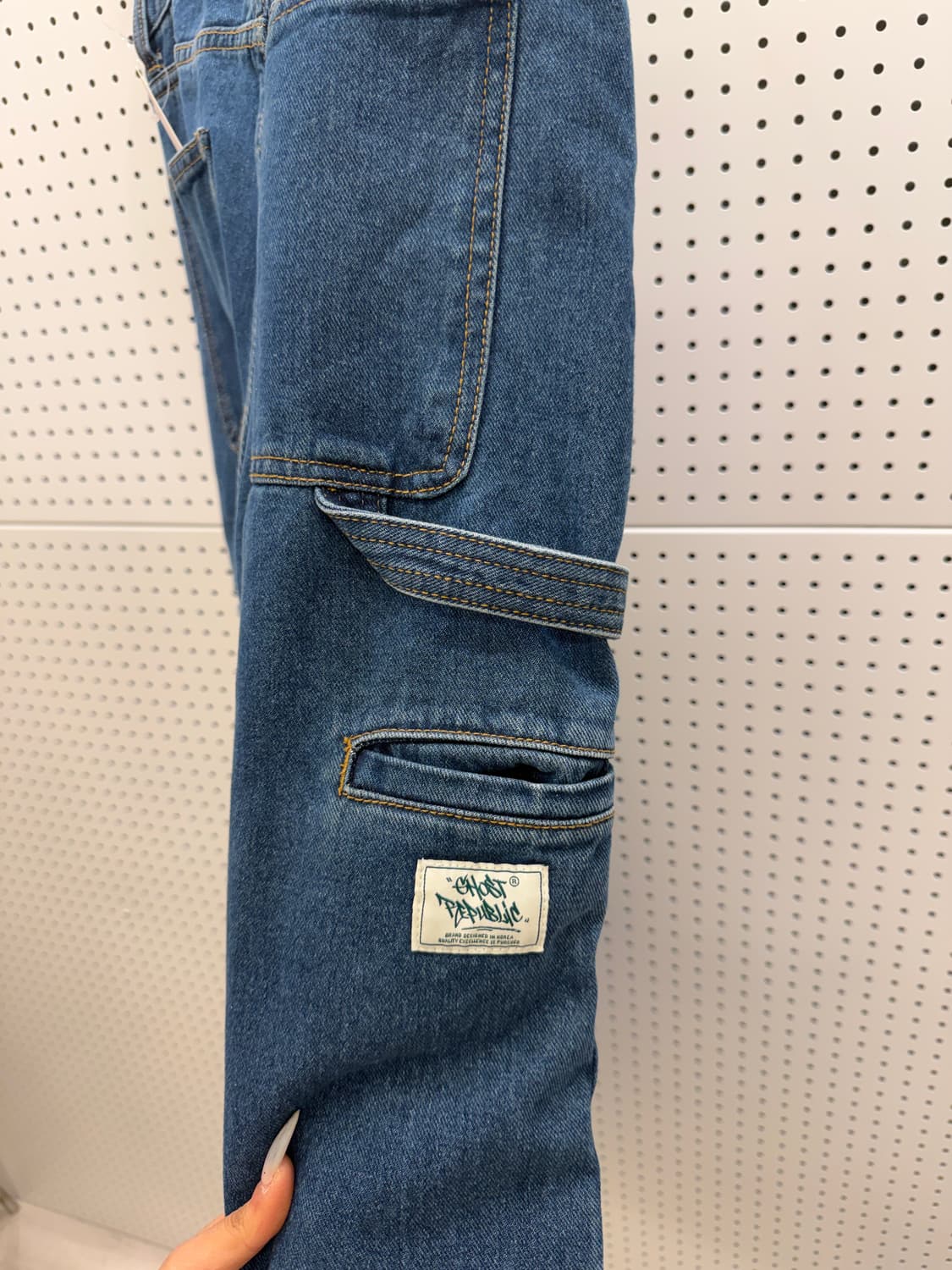 고스트리퍼블릭 카펜터 중청 와이드 데님 팬츠 U884 상품이미지5