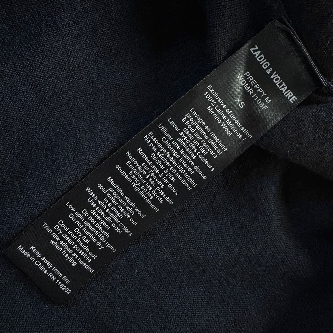 쟈딕앤볼테르 백 비즈 메리노 울 니트 상품이미지3