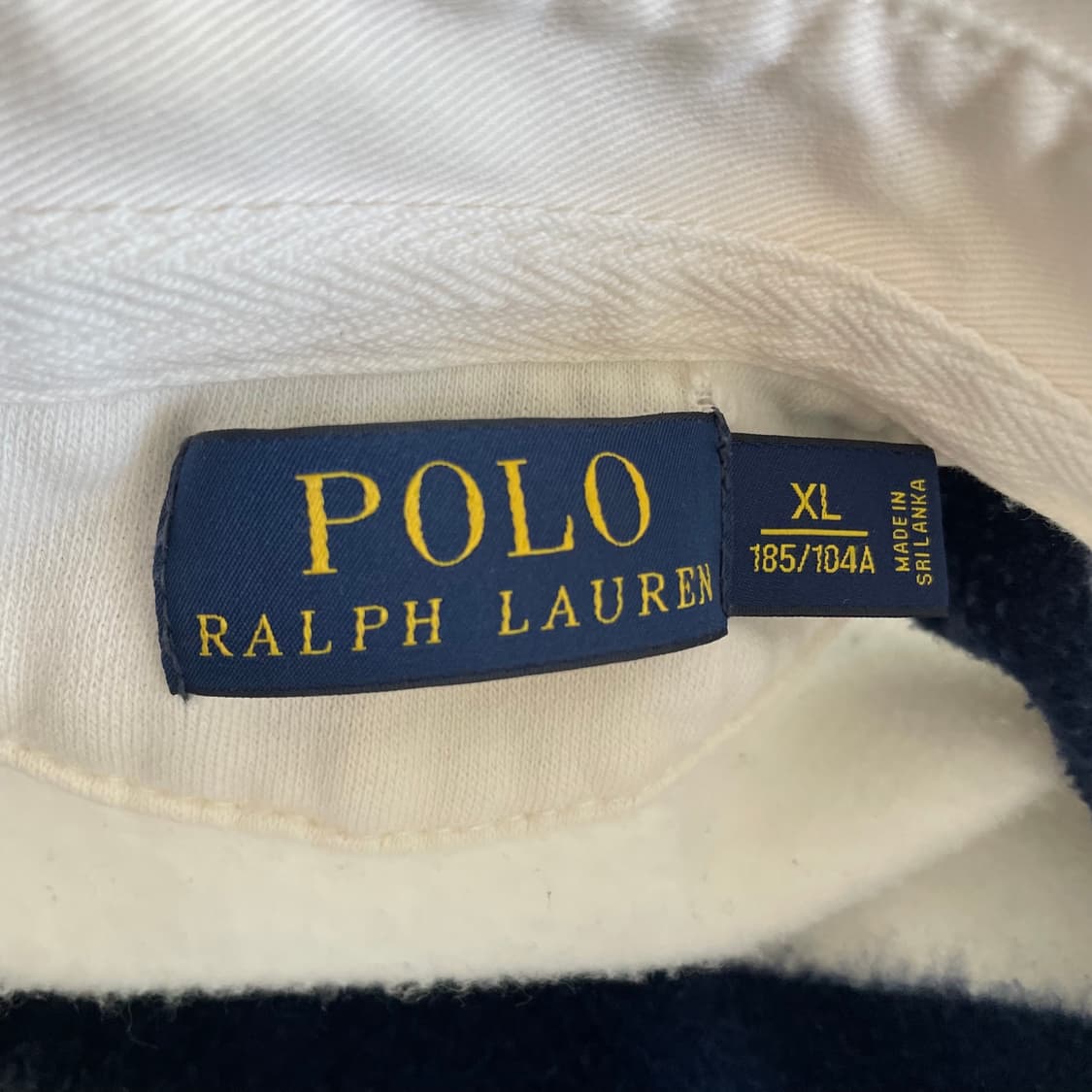 Polo 폴로 랄프로렌 신형 네이비 화이트 배색 아이코닉 럭비티 상품이미지4