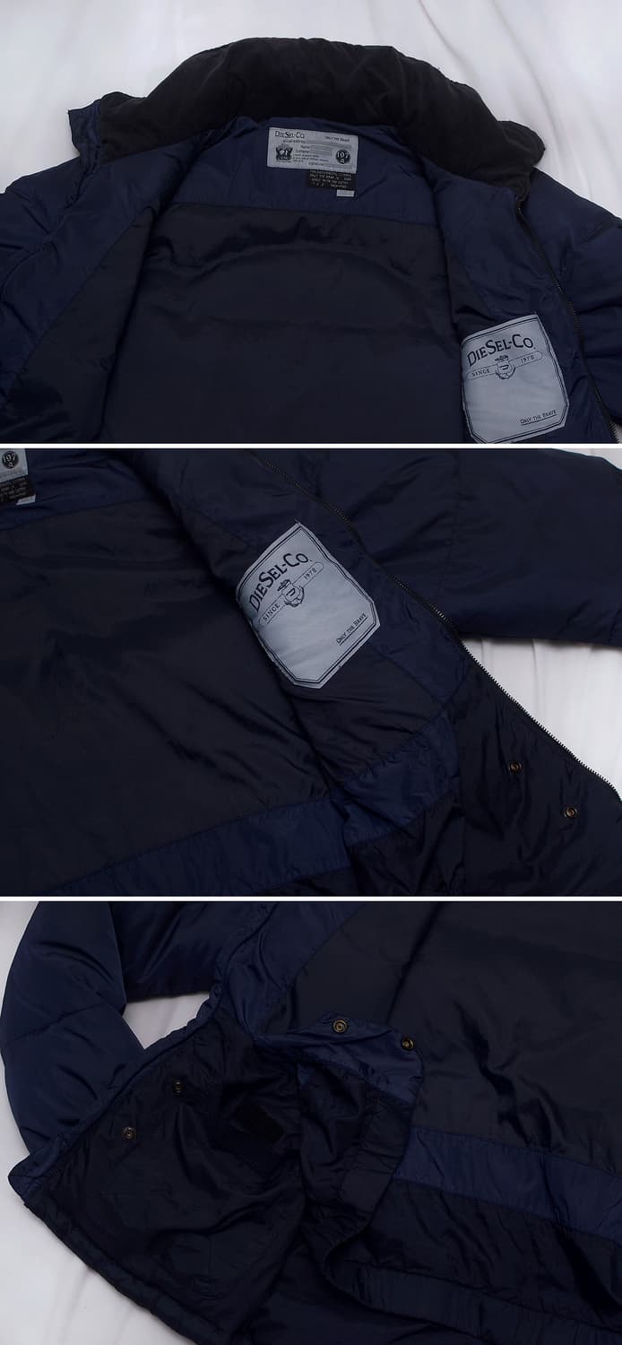 디젤 (Diesel) 레더 요크 트랜스폼 다운 패딩조끼 자켓 (100) 상품이미지7