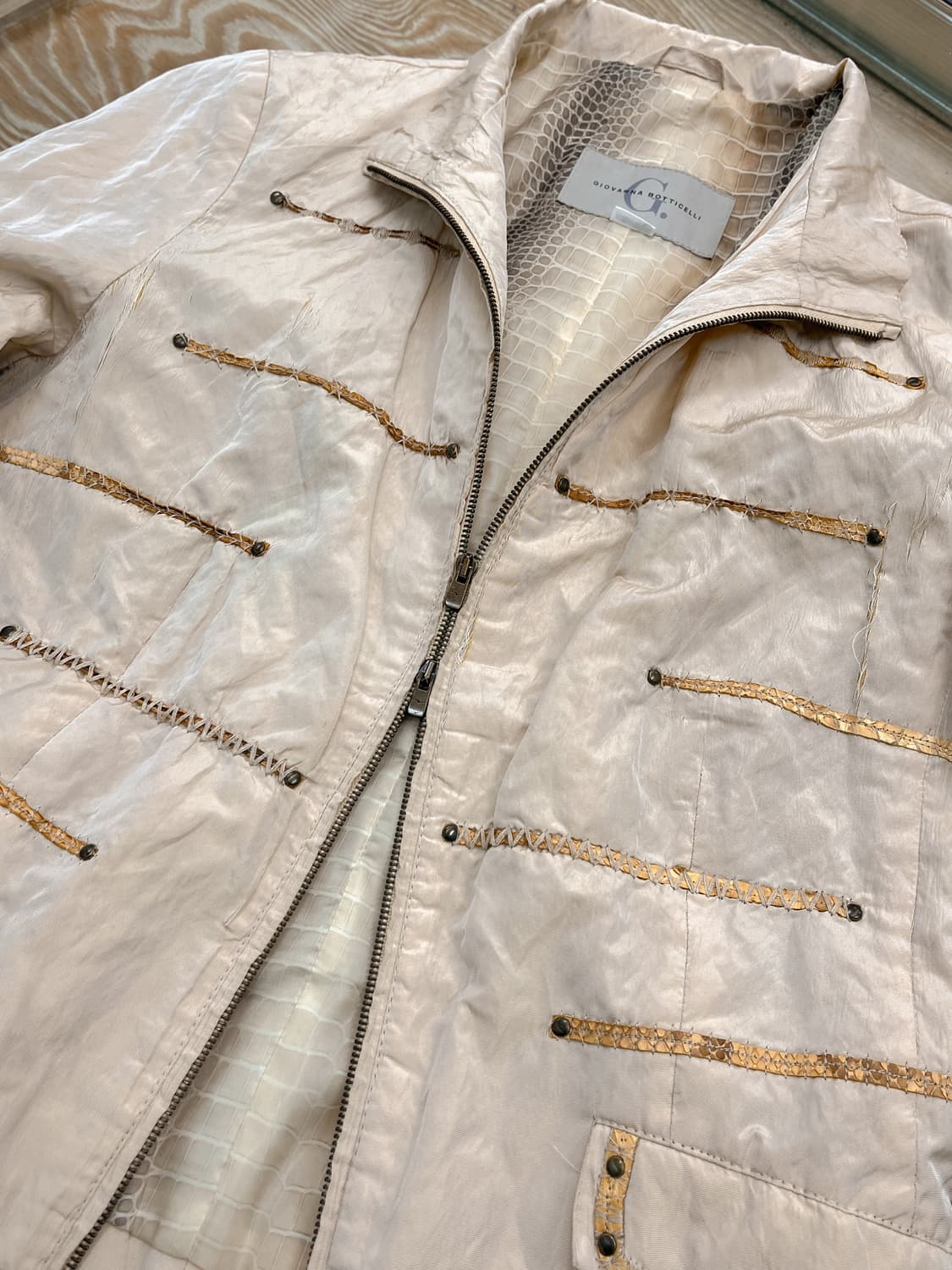 Giovanna Botticelli 투웨이 레더 스티치 자켓 상품이미지6