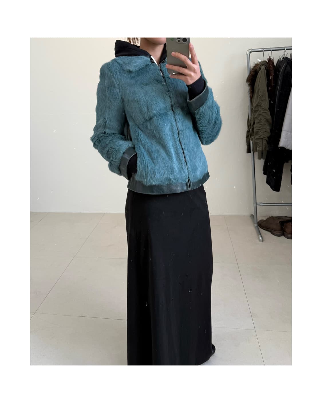 빈티지 래빗퍼 양가죽 자켓 상품이미지1