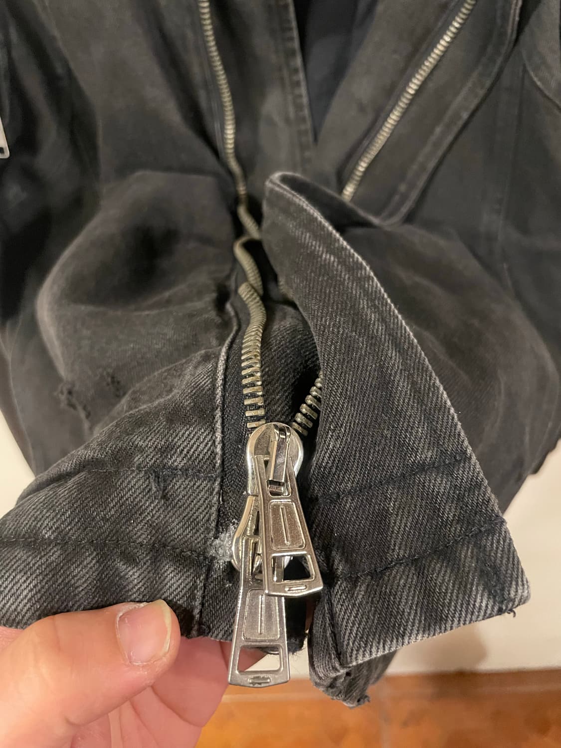 다이어트부처슬림스킨 하이넥레더 자켓 상품이미지5