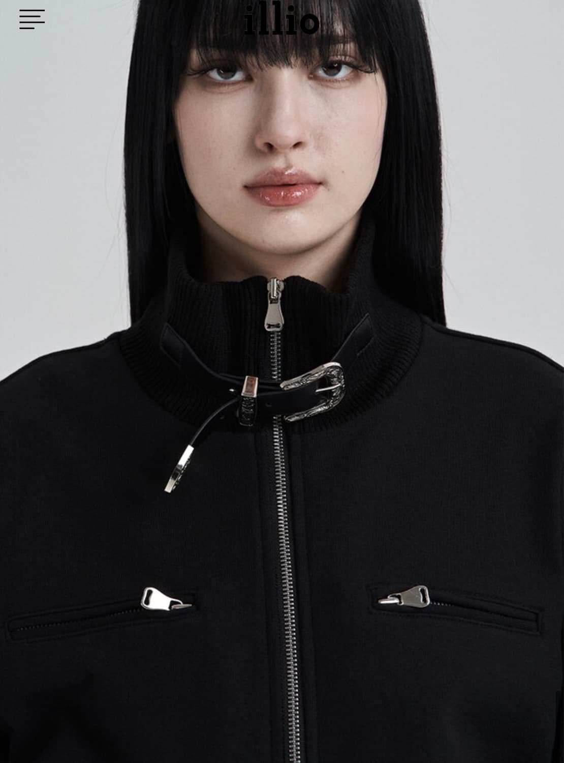 일리오 하이넥 져지 블루종 상품이미지2