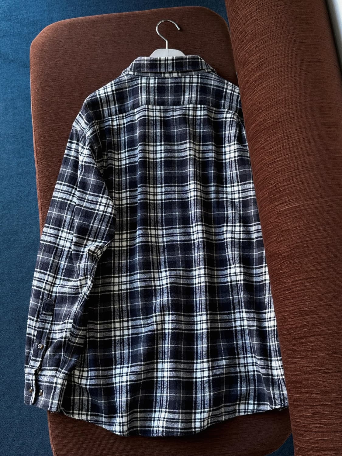 Brushed cotton nel check shirt 상품이미지6