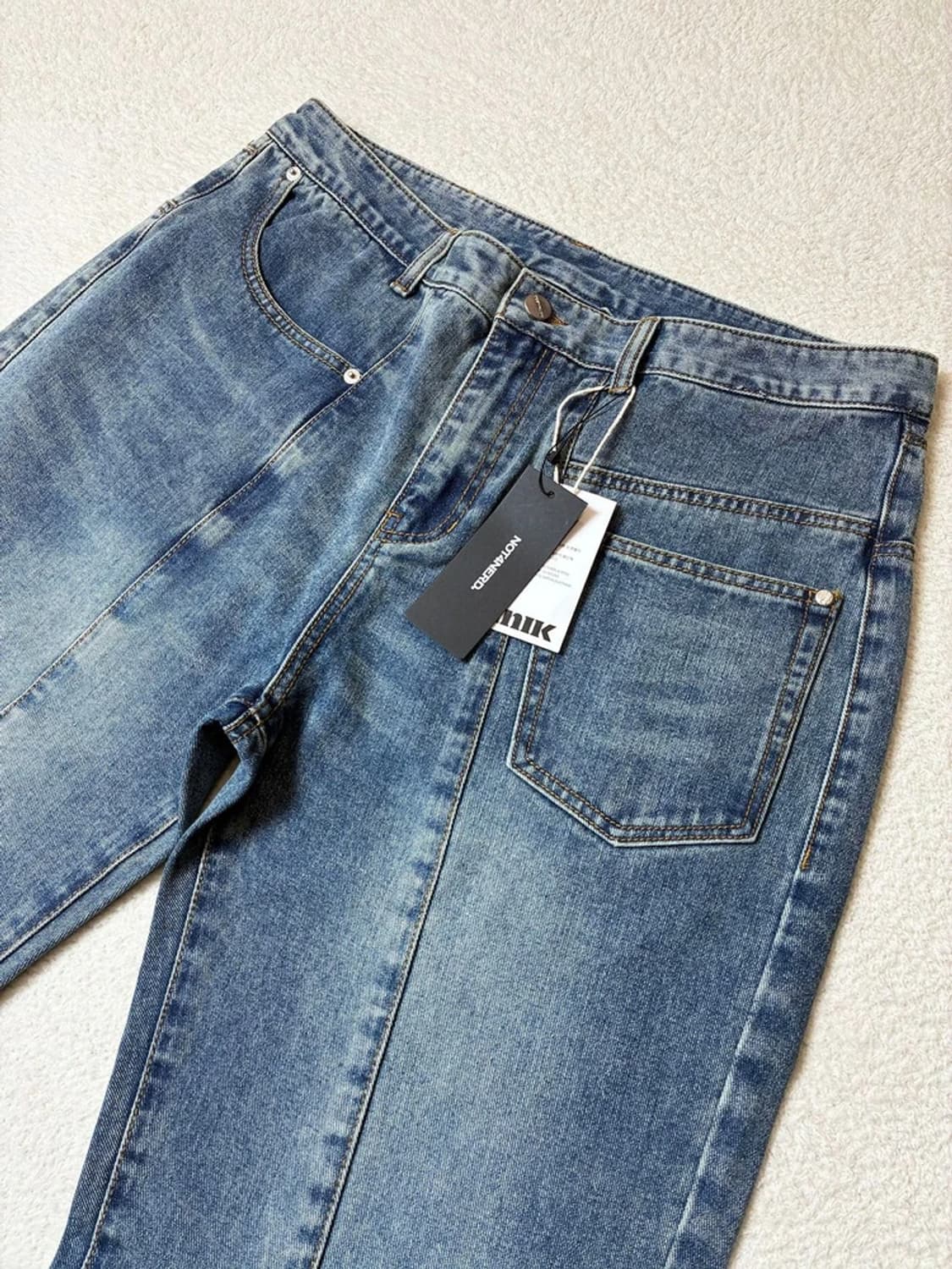 낫포너드 백 포켓 믹스드 데님 팬츠 PN6638 상품이미지2