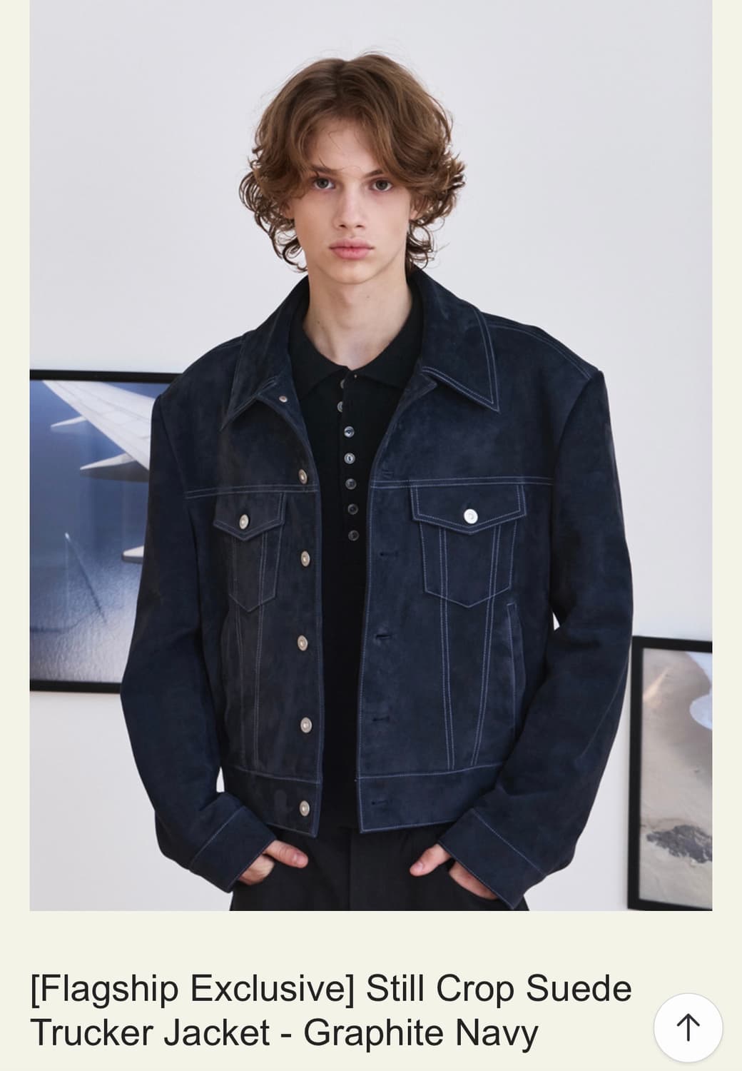 웨이비니스 25FW 스웨이드트러커자켓 진네이비 2size 상품이미지1