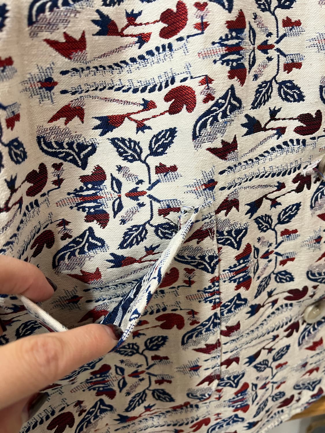 에스닉 자카드 노카라 자켓 상품이미지4