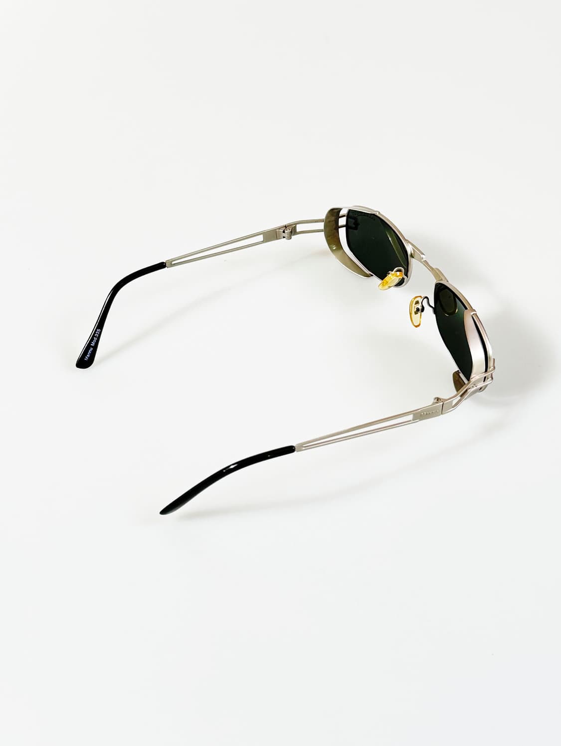 90s MANNU 실버 슬림 스퀘어 빈티지 선글라스 상품이미지4