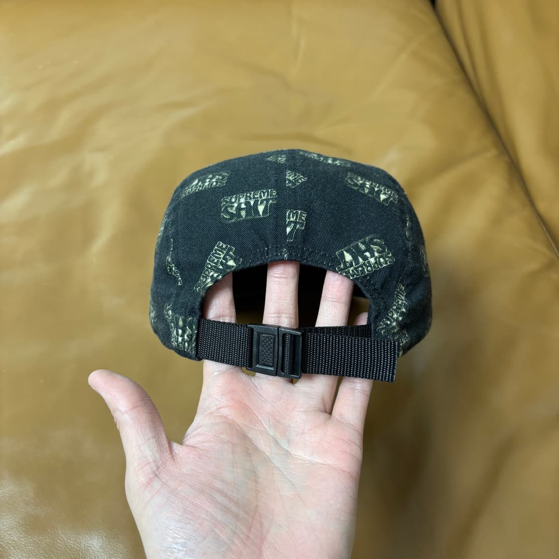 슈프림 캠프캡 모자 박스로고 SHIT 블랙 상품이미지7