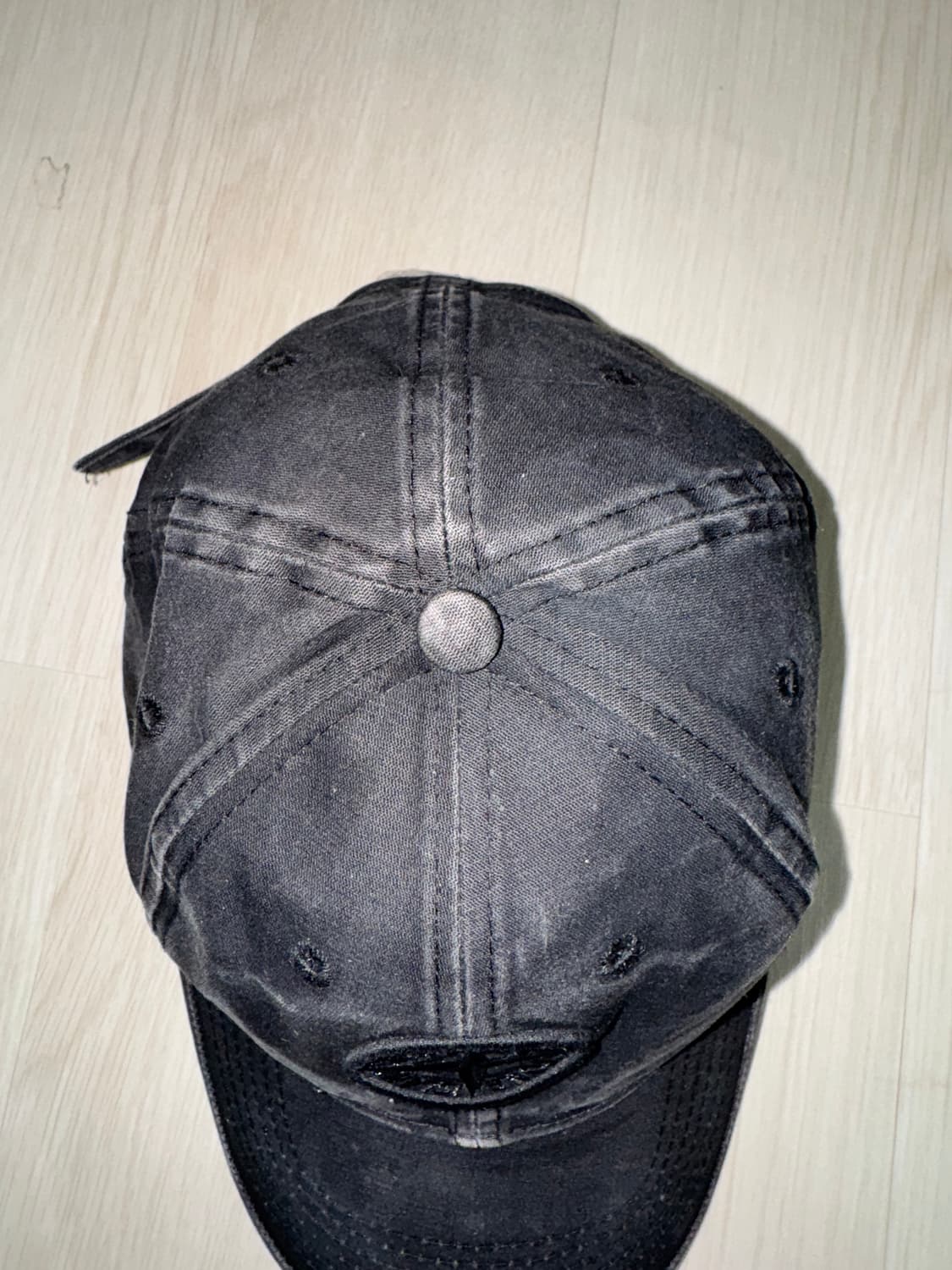 스톤아일랜드 빈티지 워싱 블랙 패치 볼캡 상품이미지8