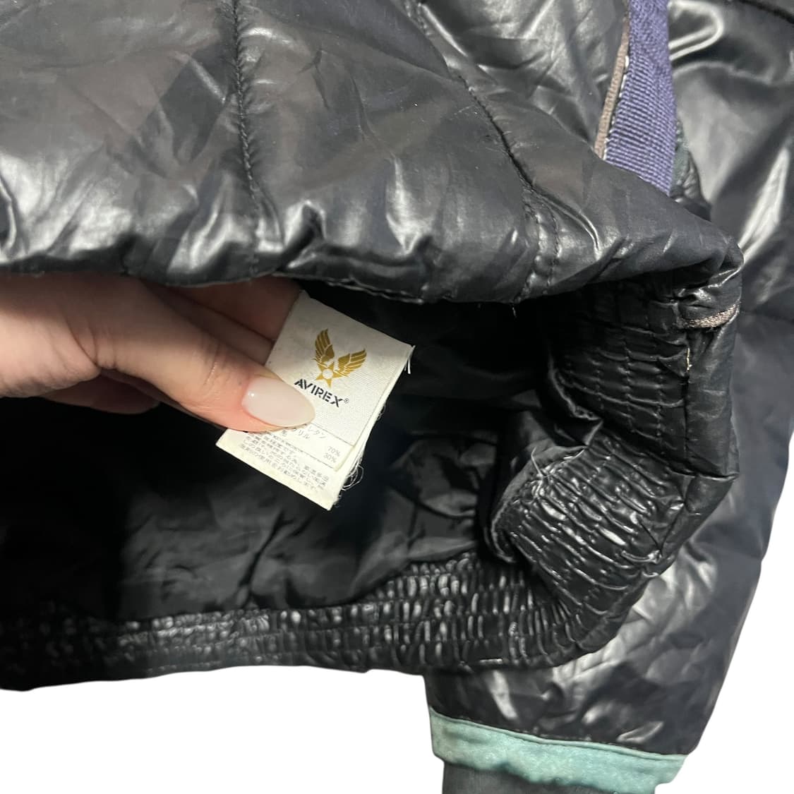 아비렉스 AVIREX USAF 유광 패치 패딩 봄버 재킷 상품이미지4