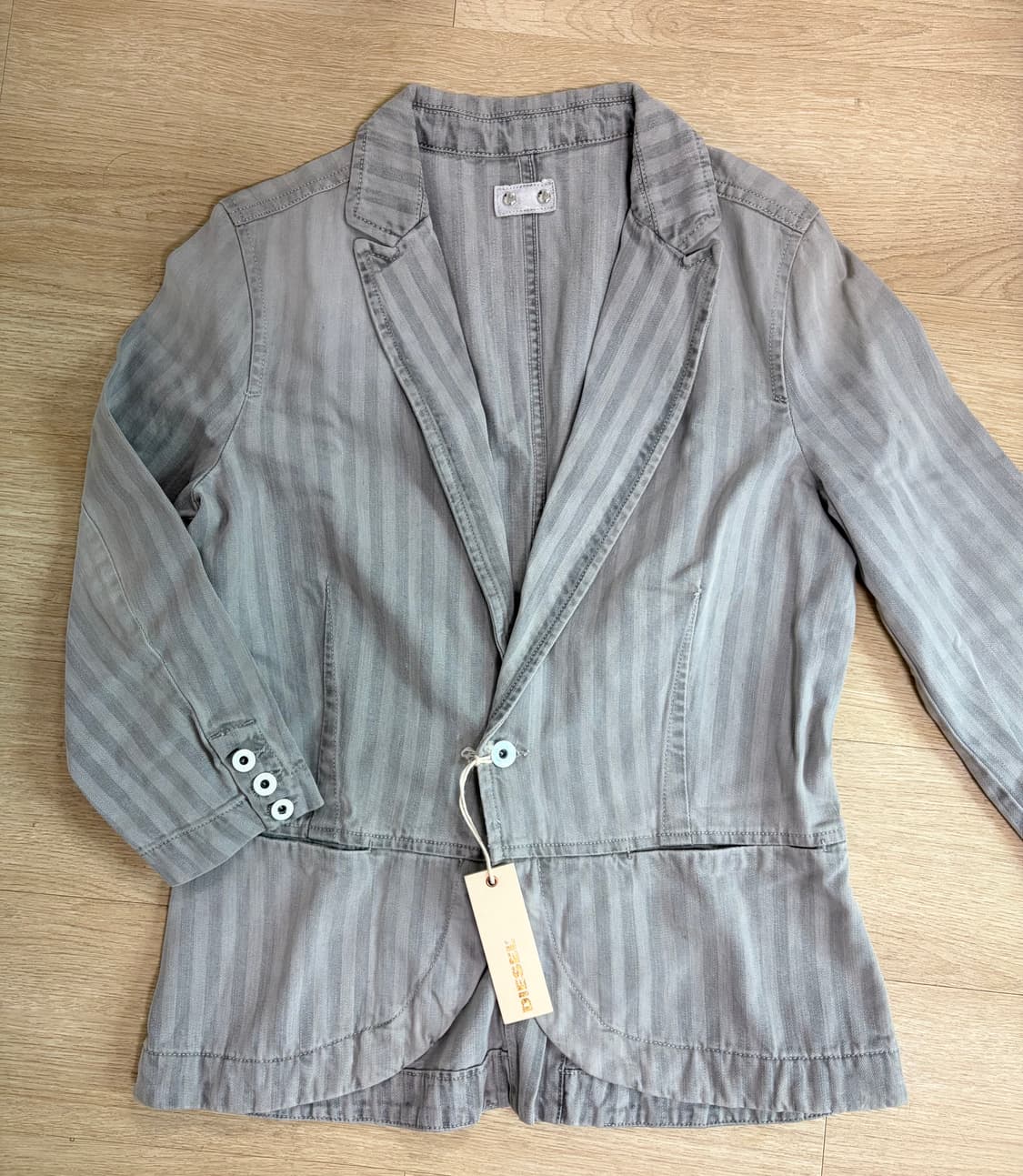 디젤 00s 스트라이프 9부 그레이데님 자켓 55-66 상품이미지1