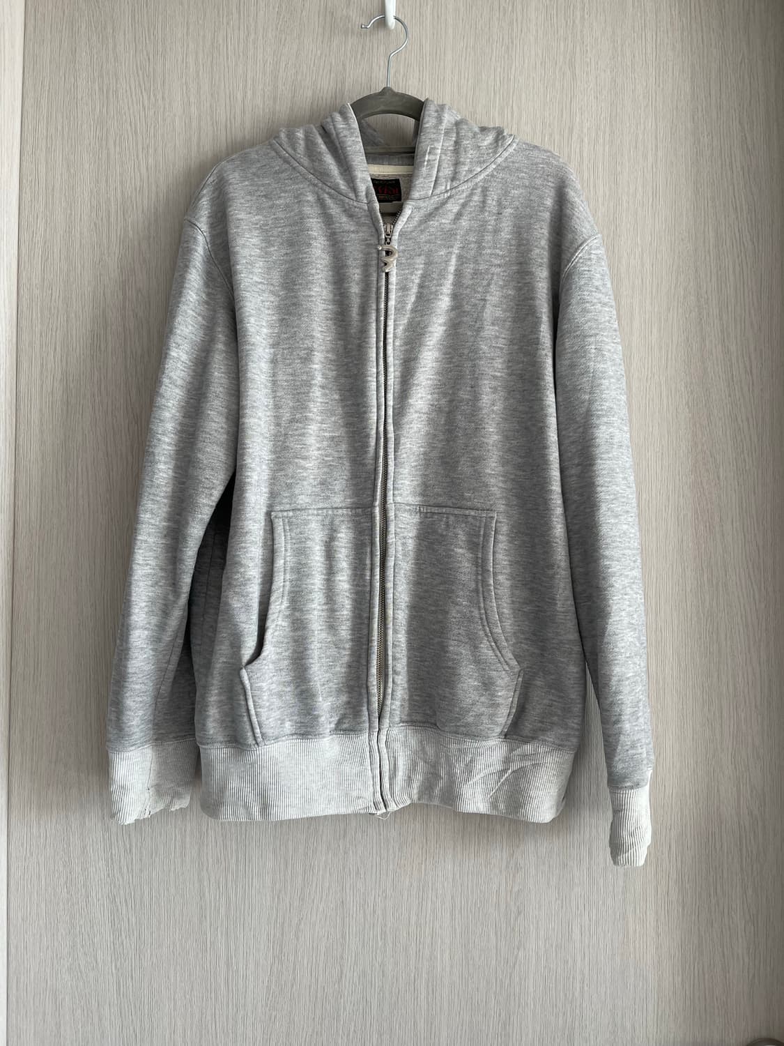 빈티지 에비수 회색 후드집업  상품이미지1