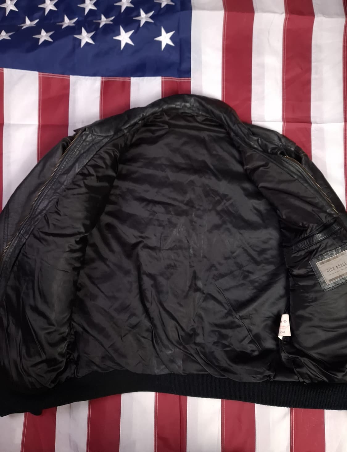 80's 국내산 일본 수출용 리얼레더 항공 자켓 상품이미지8