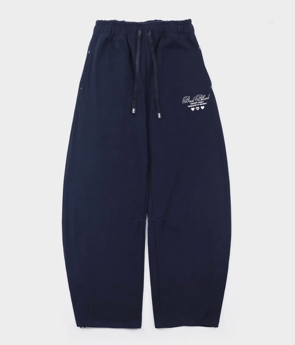 배드블러드 클래식 로고 2 Way 커브드 조거 트라우져 - 네이비 상품이미지2