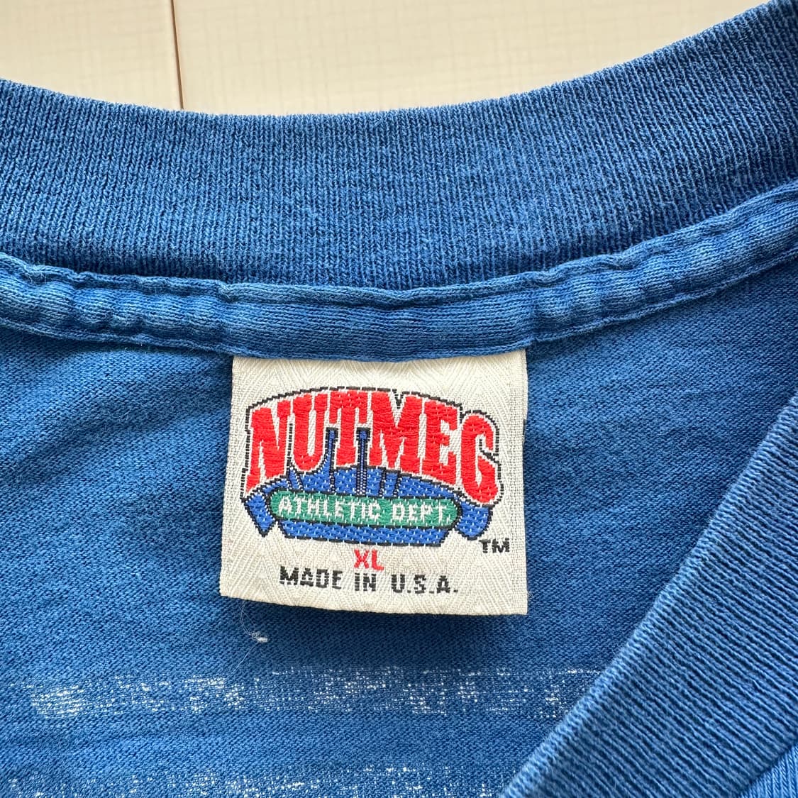 90s Nutmeg 컬리지 농구 반팔 티셔츠 XL Made in USA  상품이미지5
