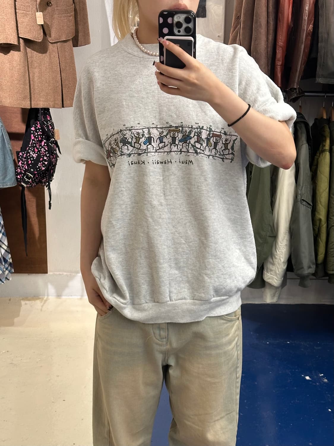 Hanes hawaii surf 컷오프 스웻셔츠 상품이미지1