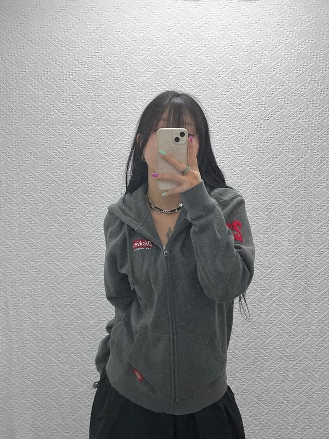 디키즈 올드스쿨 빈티지 스트릿 약기모 후드 집업 M C07284 상품이미지1