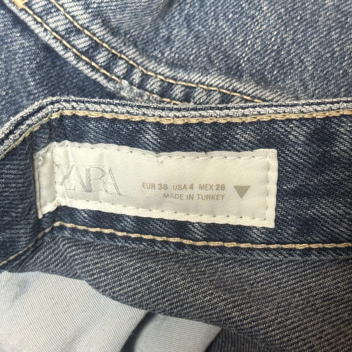 자라 로우라이즈 와이드레그 진 진청 데님 청바지 상품이미지9