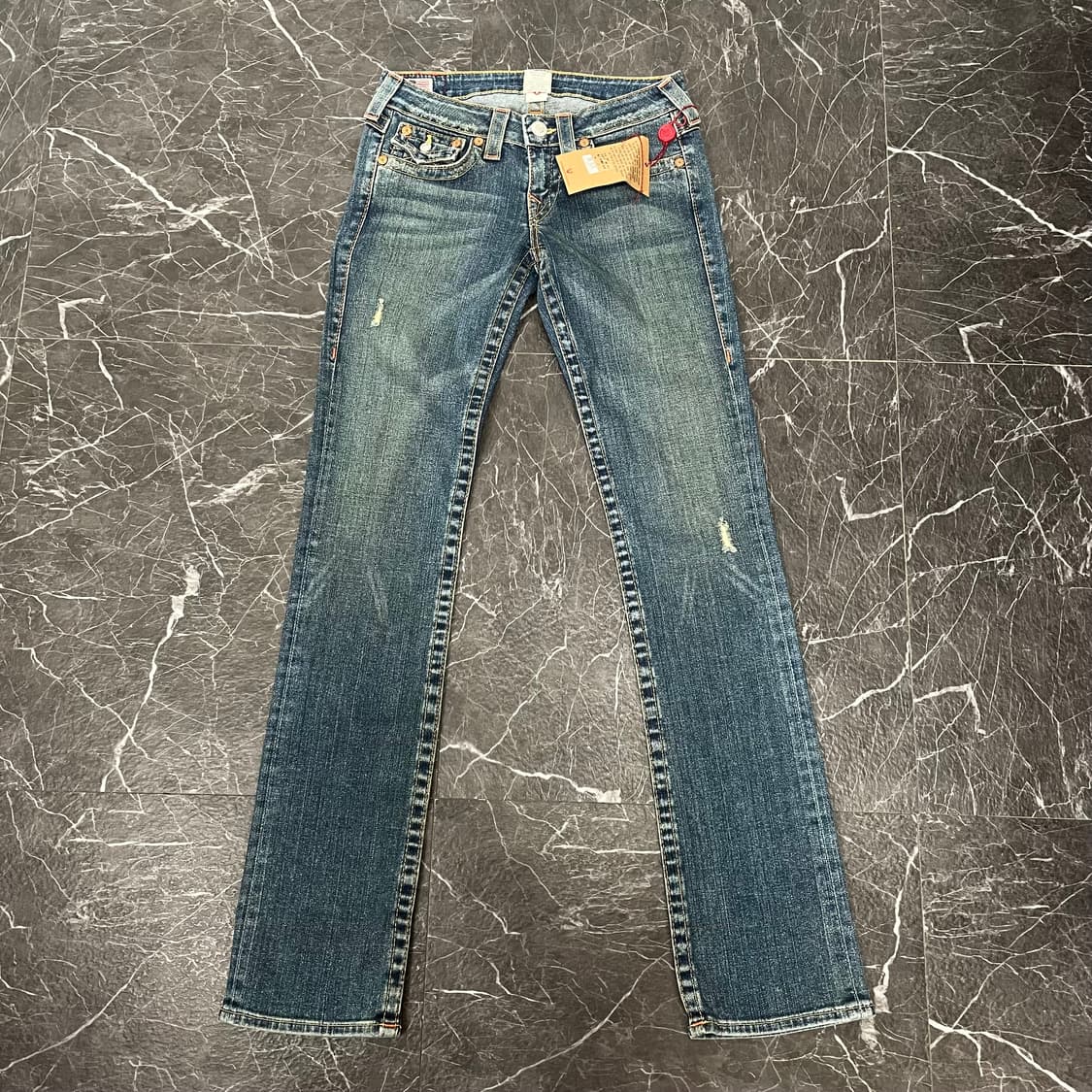 (새상품) 27in 트루릴리전 빌리 웨스턴 데님 팬츠 상품이미지5