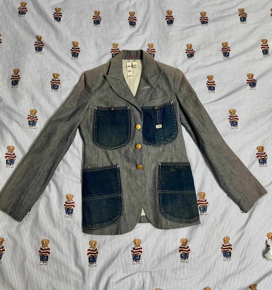 Lee 샴브레이 데님 워크자켓 S 44-55 상품이미지3