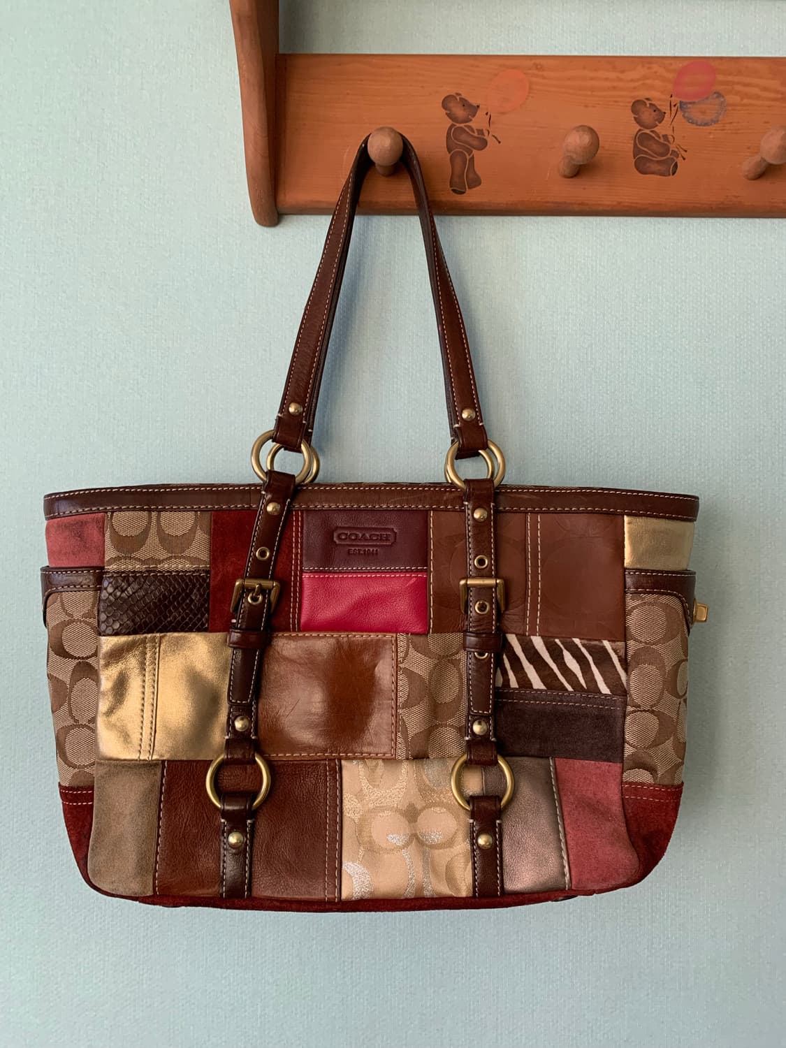 코치 패치워크 토트숄더백 상품이미지1
