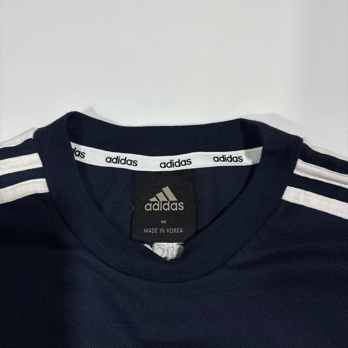 아디다스 네이비 삼선 긴팔 티셔츠 상품이미지2