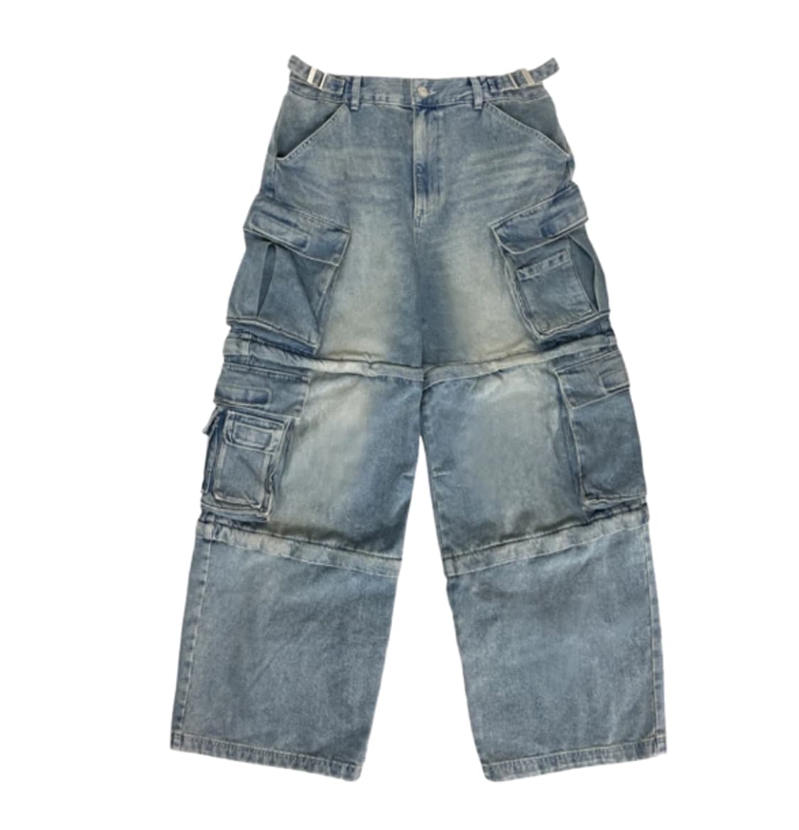 [2] 프로젝트 GR 오버사이즈 컨버터블 카고 팬츠 블루 상품이미지1