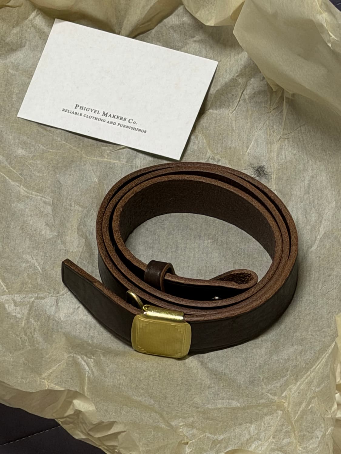 피그벨 히콕 벨트 브라운 금장 1사이즈 상품이미지2