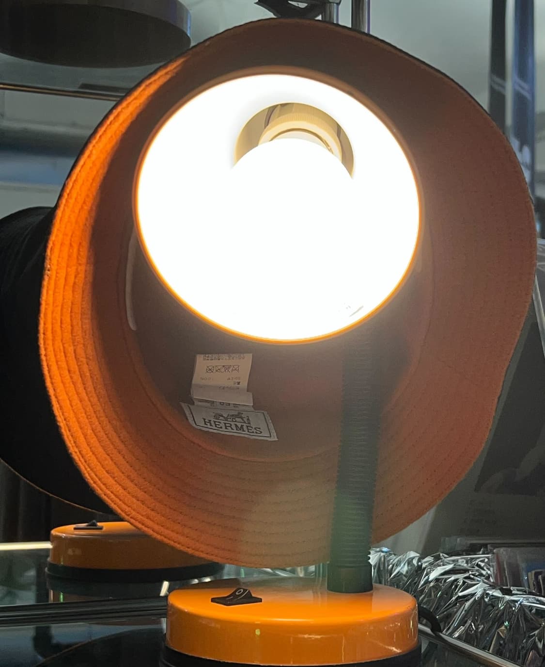 에르메스 캐시미어 라이닝 나일론 바킷햇 블랙 85 상품이미지3