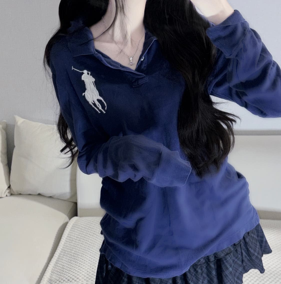 🐰폴로 랄프로렌 빅포니 네이비 데일리 여리 긴팔 pk🤍 상품이미지2
