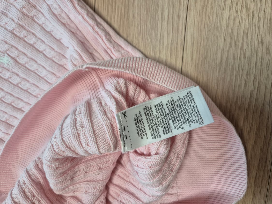 폴로랄프로렌 핑크 케이블 코튼 가디건 XL 상품이미지5