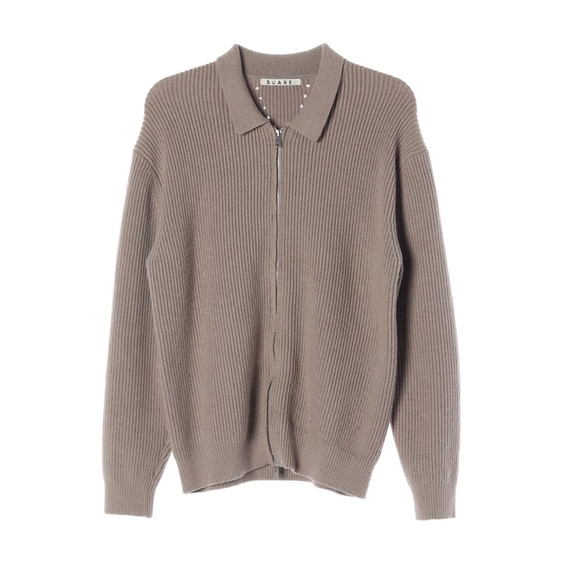 SUARE 카라 집업 니트 L 상품이미지1