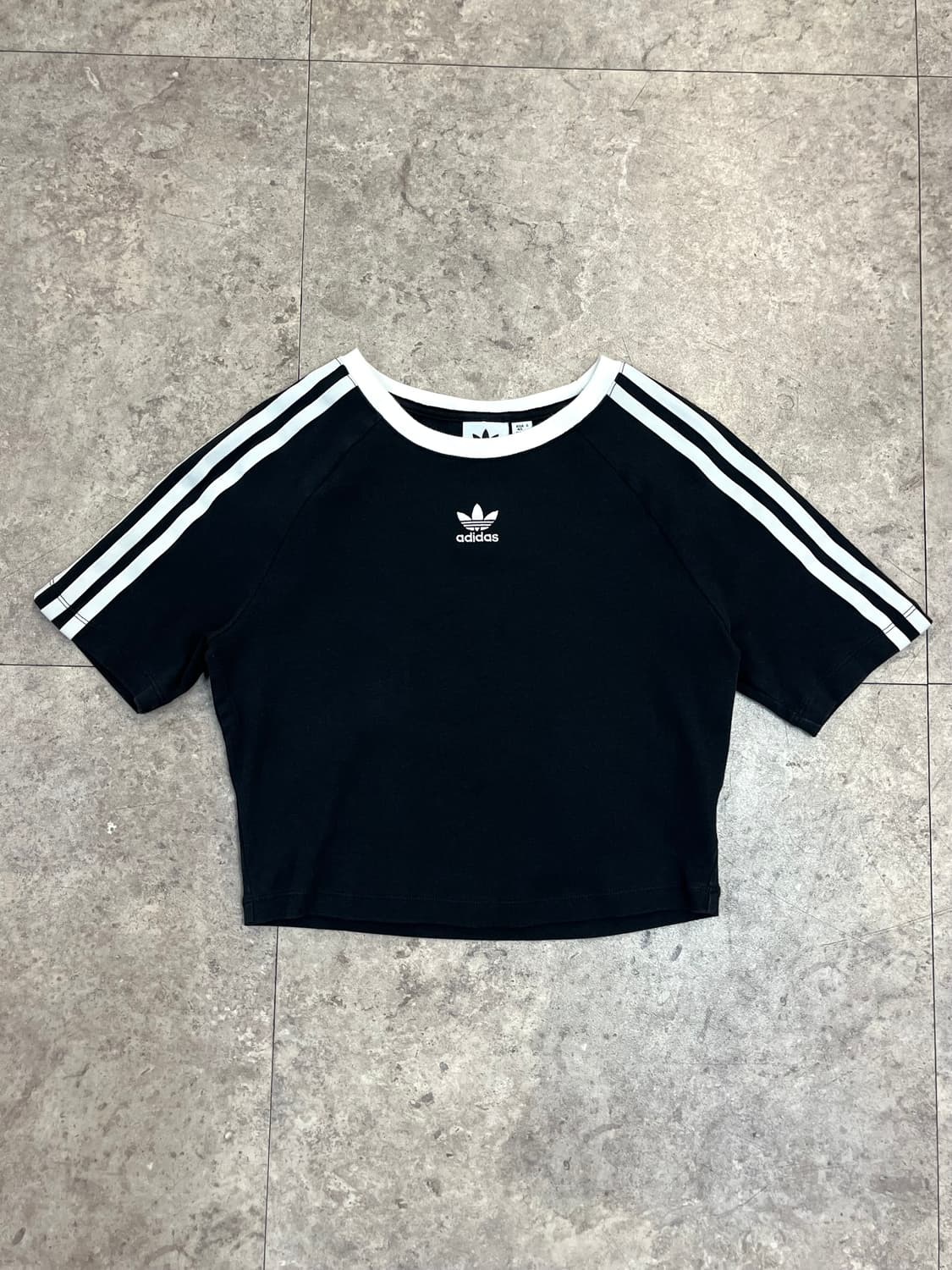 아디다스 크롭 반팔티 블랙 L #csz4073 상품이미지4