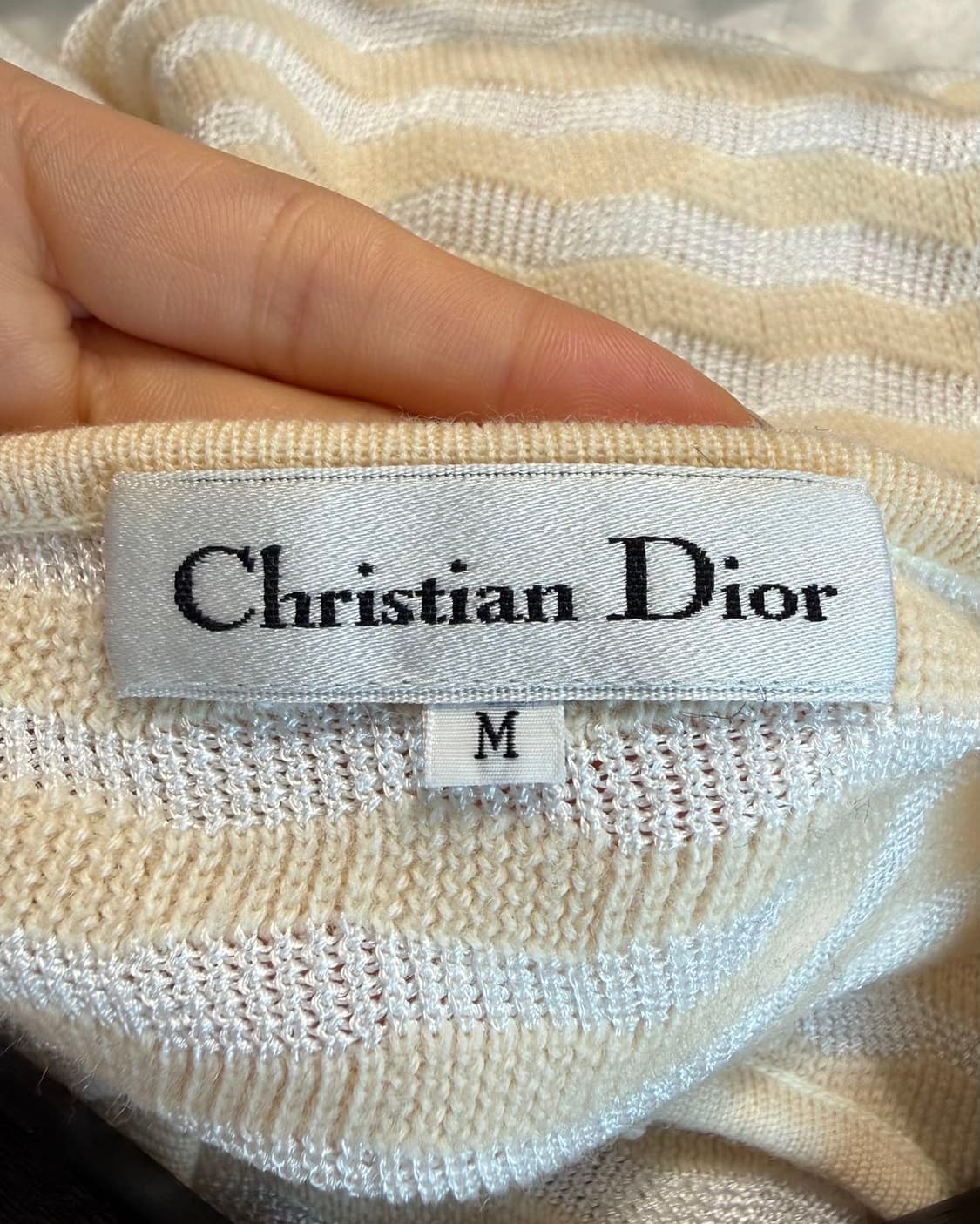 크리스찬 디올 베이지 웨이브패턴 가디건  상품이미지8