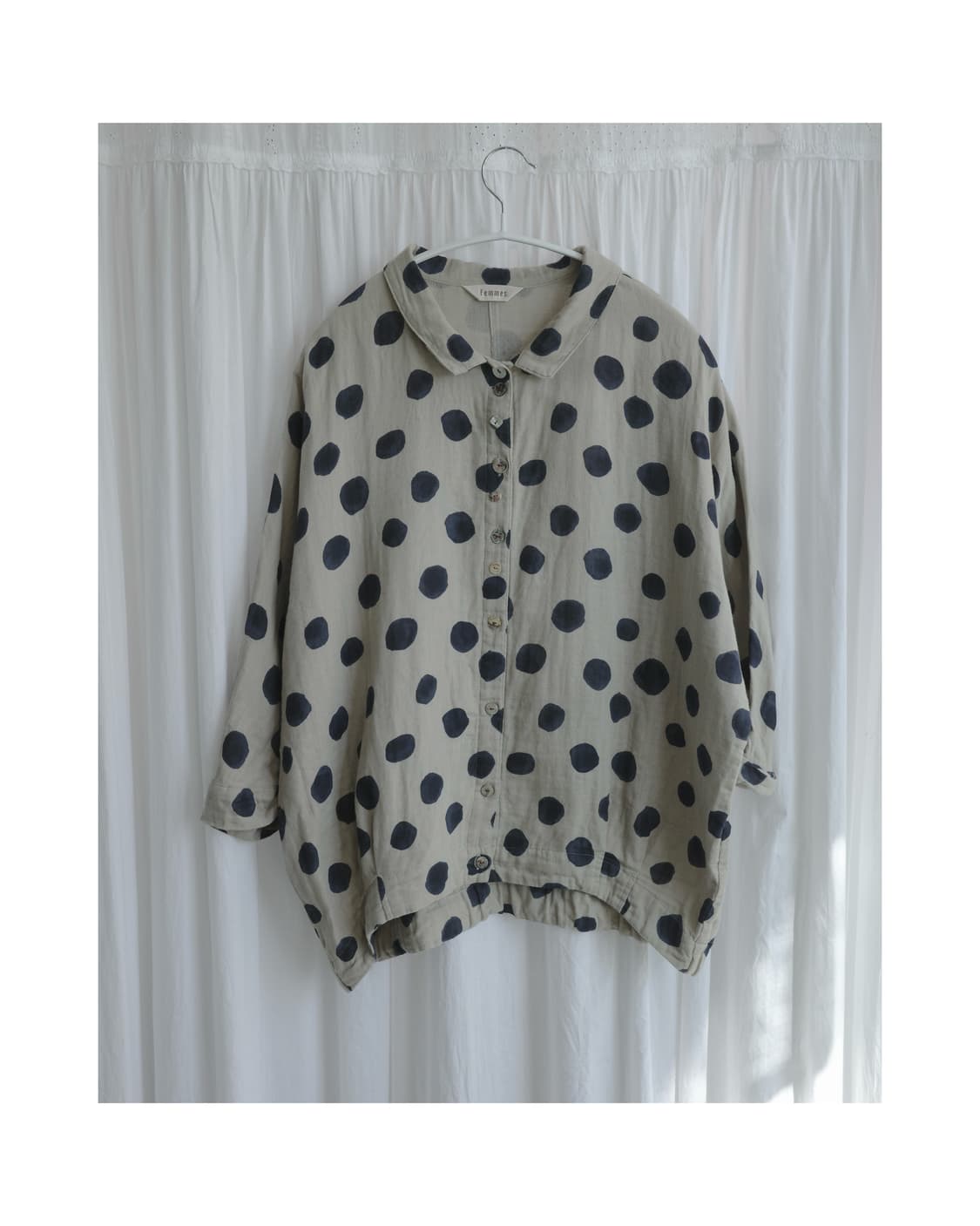 Dot oriental button shirt 상품이미지1