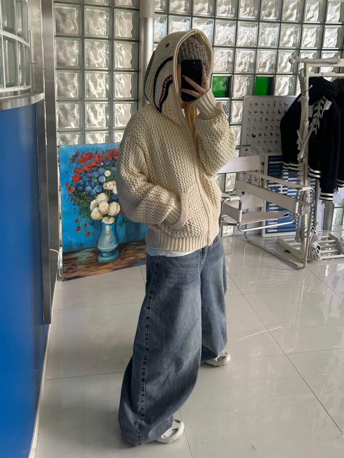 SHARK CROCHER HOODIE 샤크 크로처 후드티 상품이미지2