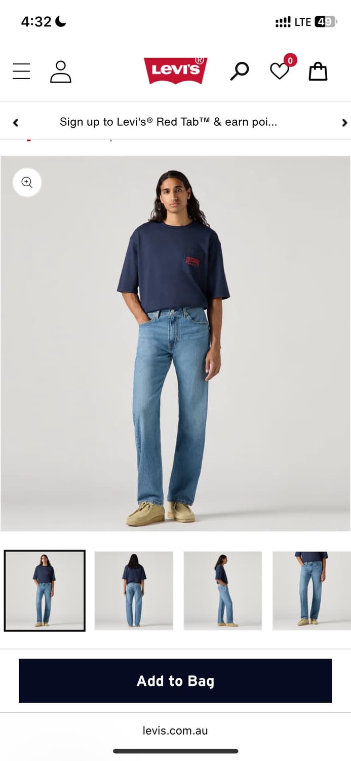 Levis 505 premium denim 36/32 상품이미지1