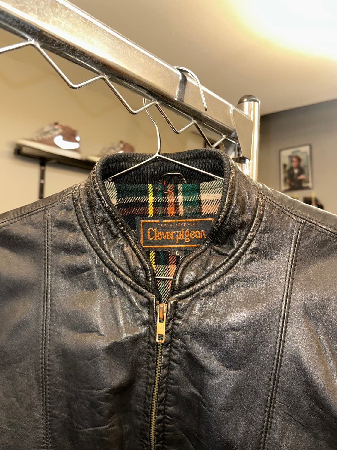 90’s Japanese shell-leather jacket 상품이미지4