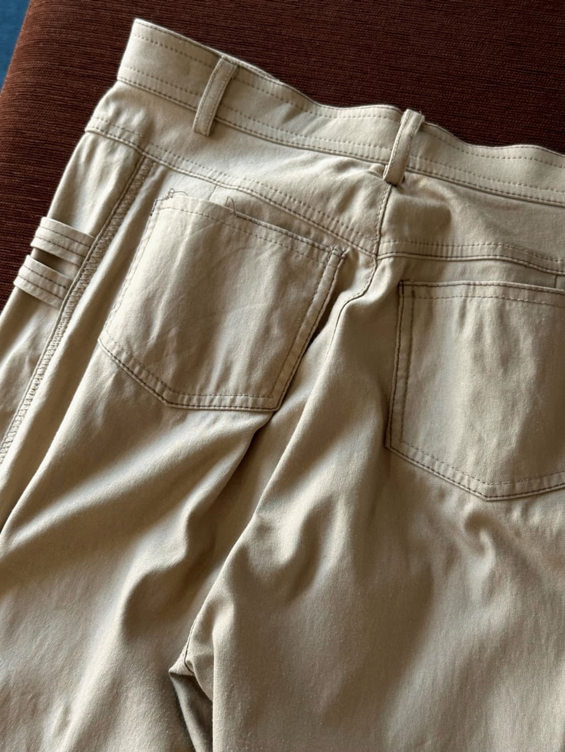 PU blended stretched panel pants 상품이미지8