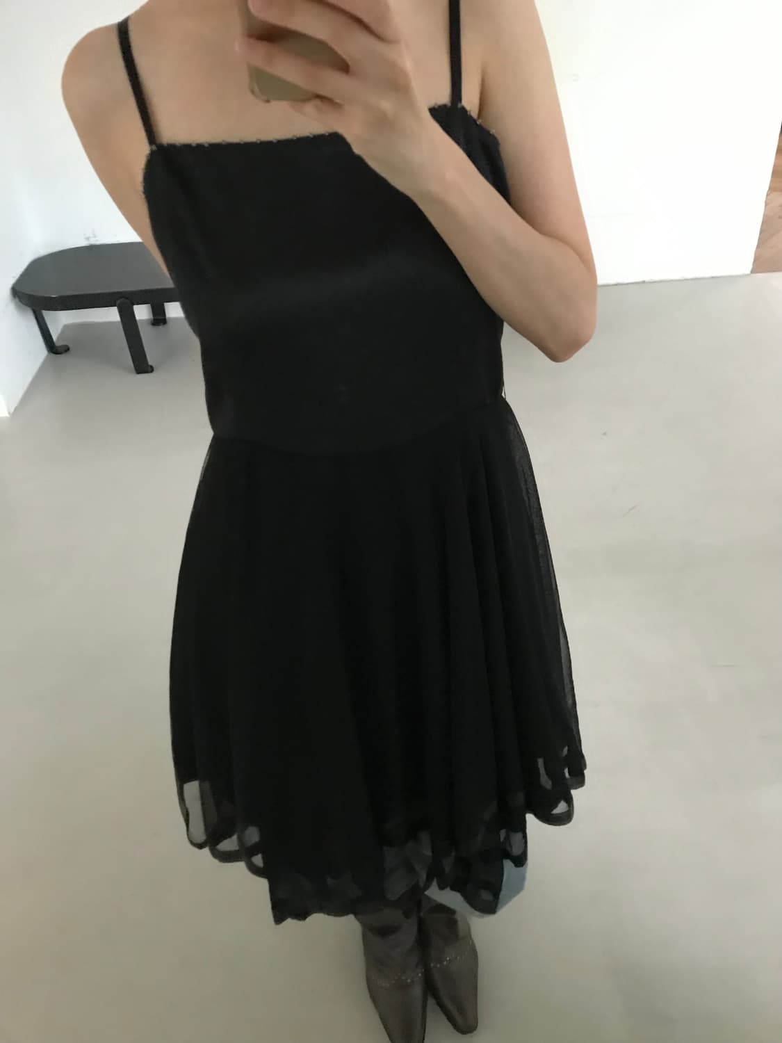 Vintage black sleeveless one-piece 상품이미지3